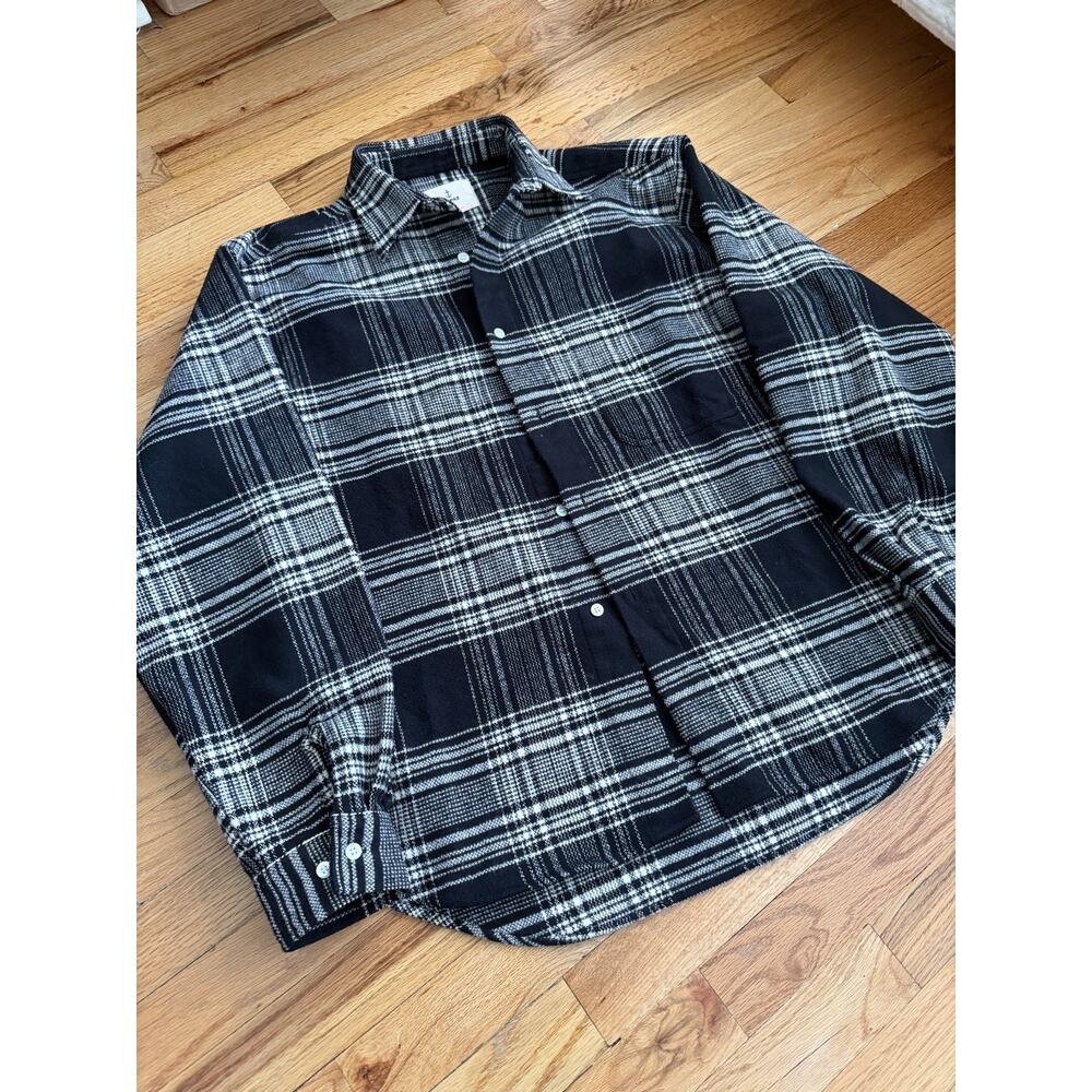la paz thick flannel shirt/overshirt medium oversized